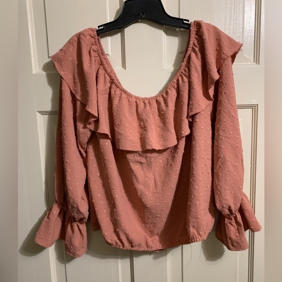 3/$28❤️❤️SHEIN Off the shoulder rose color size XL - Picture 5 of 6